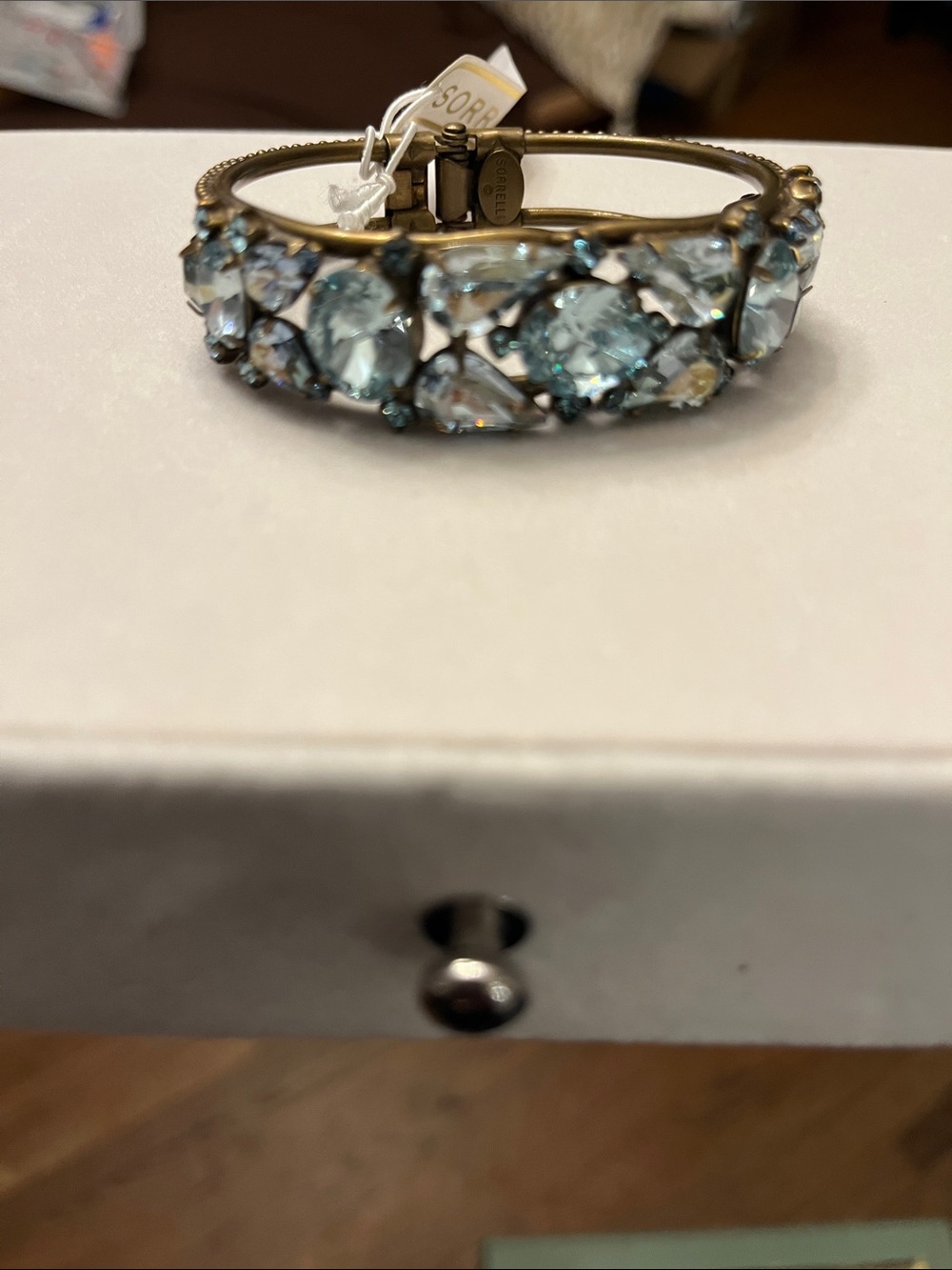 Sorrelli Light Blue Crystal Stretch Bracelet - Picture 2 of 9